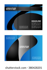 Vector modern tri-fold brochure design template
