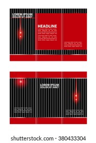 Vector modern tri-fold brochure design template
