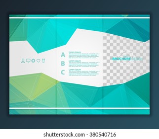 Vector modern tri-fold brochure design template