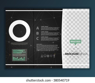 Vector modern tri-fold brochure design template