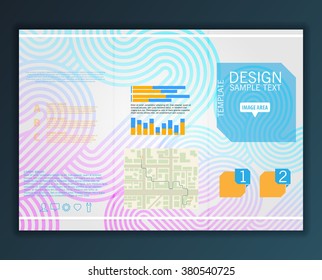 Vector modern tri-fold brochure design template