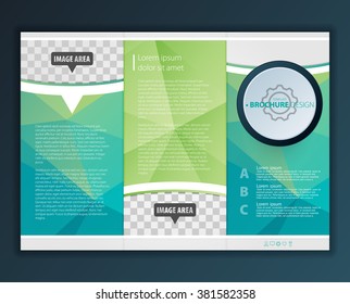 Vector modern tri-fold brochure design template