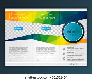 Vector modern tri-fold brochure design template