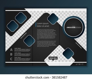 Vector modern tri-fold brochure design template