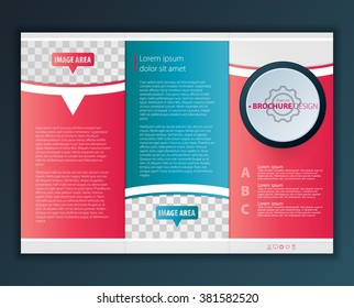 Vector modern tri-fold brochure design template
