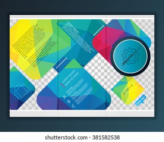 Vector modern tri-fold brochure design template