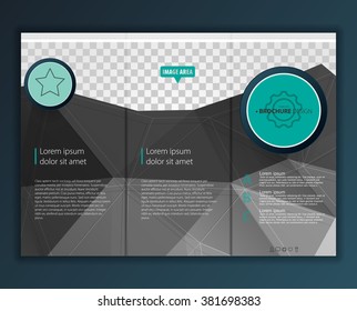 Vector modern tri-fold brochure design template