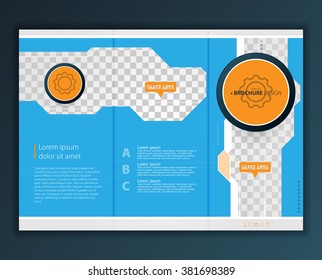 Vector modern tri-fold brochure design template