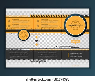 Vector modern tri-fold brochure design template