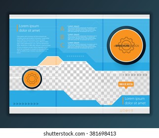 Vector modern tri-fold brochure design template