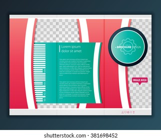 Vector modern tri-fold brochure design template