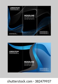 Vector modern tri-fold brochure design template
