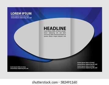 Vector modern tri-fold brochure design template
