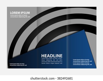 Vector modern tri-fold brochure design template
