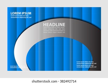 Vector modern tri-fold brochure design template
