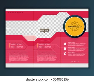 Vector modern tri-fold brochure design template