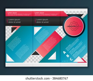 Vector modern tri-fold brochure design template