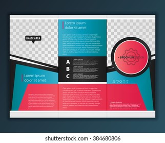 Vector modern tri-fold brochure design template