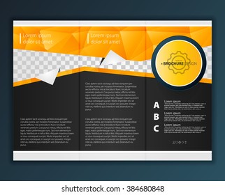 Vector modern tri-fold brochure design template