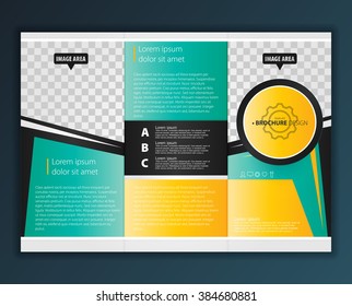 Vector modern tri-fold brochure design template