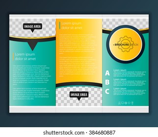 Vector modern tri-fold brochure design template