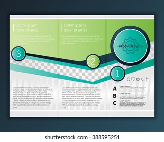 Vector modern tri-fold brochure design template