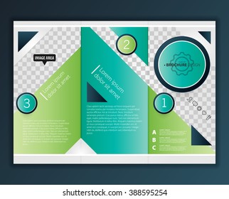 Vector modern tri-fold brochure design template