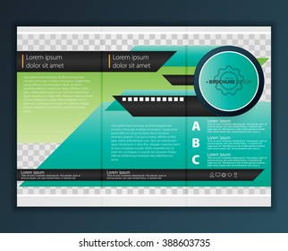 Vector modern tri-fold brochure design template