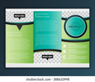 Vector modern tri-fold brochure design template