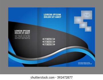 Vector modern tri-fold brochure design template
