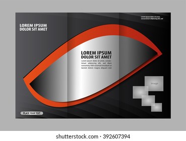 Vector modern tri-fold brochure design template
