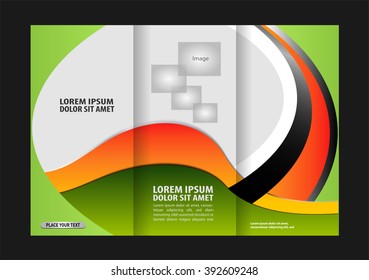 Vector modern tri-fold brochure design template
