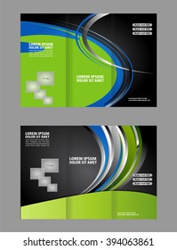 Vector modern tri-fold brochure design template
