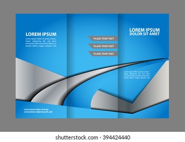 Vector modern tri-fold brochure design template
