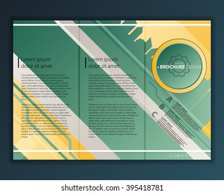 Vector modern tri-fold brochure design template