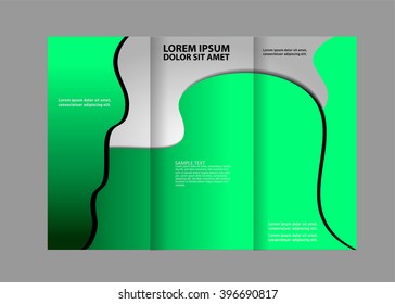 Vector modern tri-fold brochure design template
