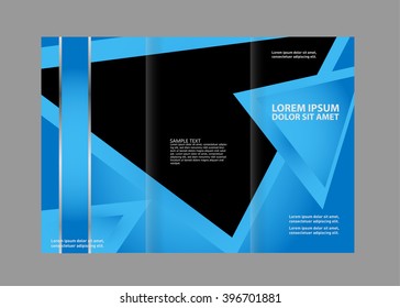 Vector modern tri-fold brochure design template
