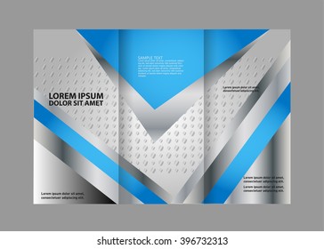 Vector modern tri-fold brochure design template
