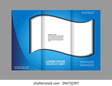 Vector modern tri-fold brochure design template
