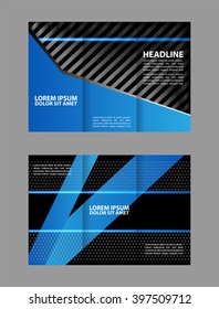 Vector modern tri-fold brochure design template
