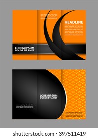Vector modern tri-fold brochure design template

