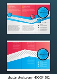 Vector modern tri-fold brochure design template