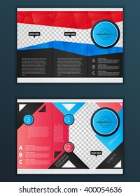 Vector modern tri-fold brochure design template