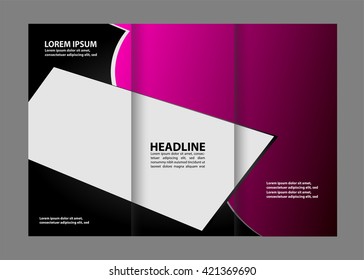 Vector modern tri-fold brochure design template
