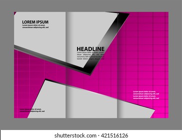 Vector modern tri-fold brochure design template
