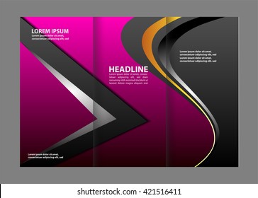 Vector modern tri-fold brochure design template
