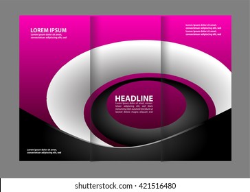 Vector modern tri-fold brochure design template background
