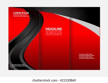 Vector modern tri-fold brochure design template
