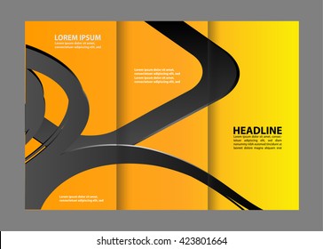 Vector modern tri-fold brochure design template
