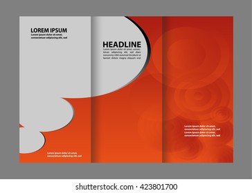 Vector modern tri-fold brochure design template
